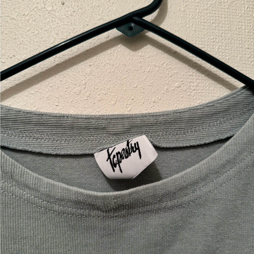 Tapestry Green Blouse with Padded shoulders